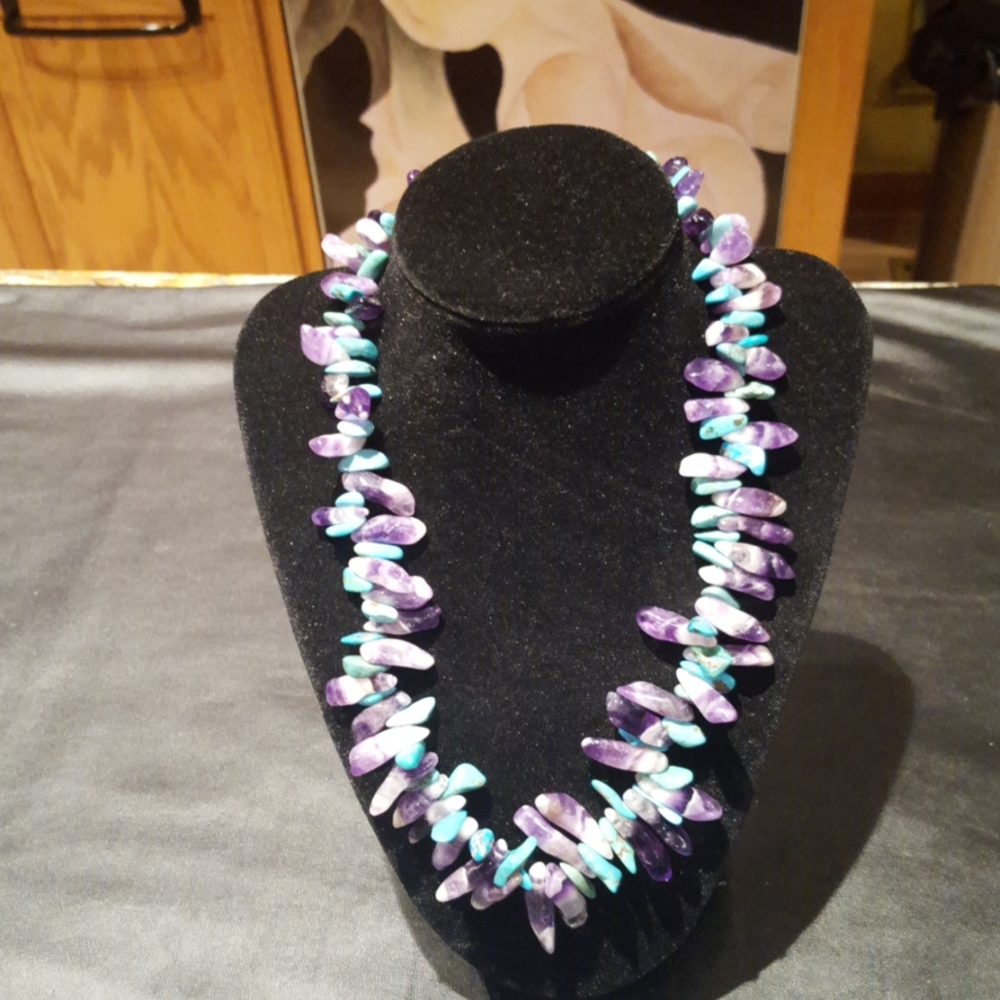 Amethyst and Turquoise Necklace